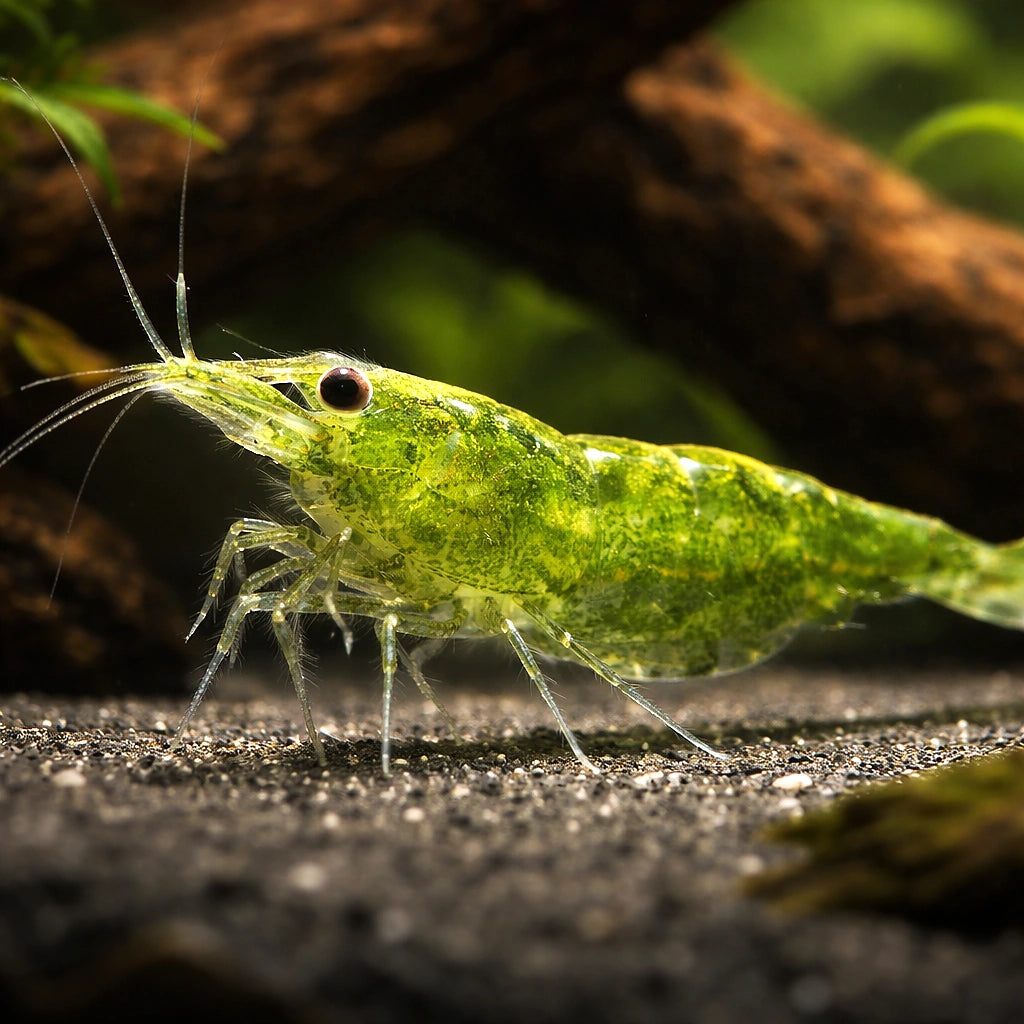 Green Jade — Shrimp for sale UK — AI hero driftwood view