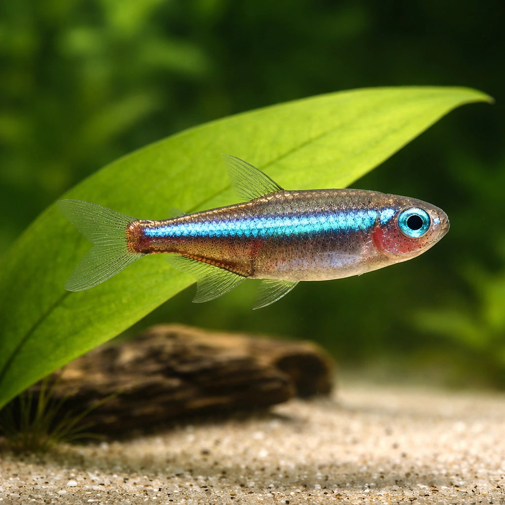 Green Neon Tetras — South American Tetra for sale UK — AI scale plant view