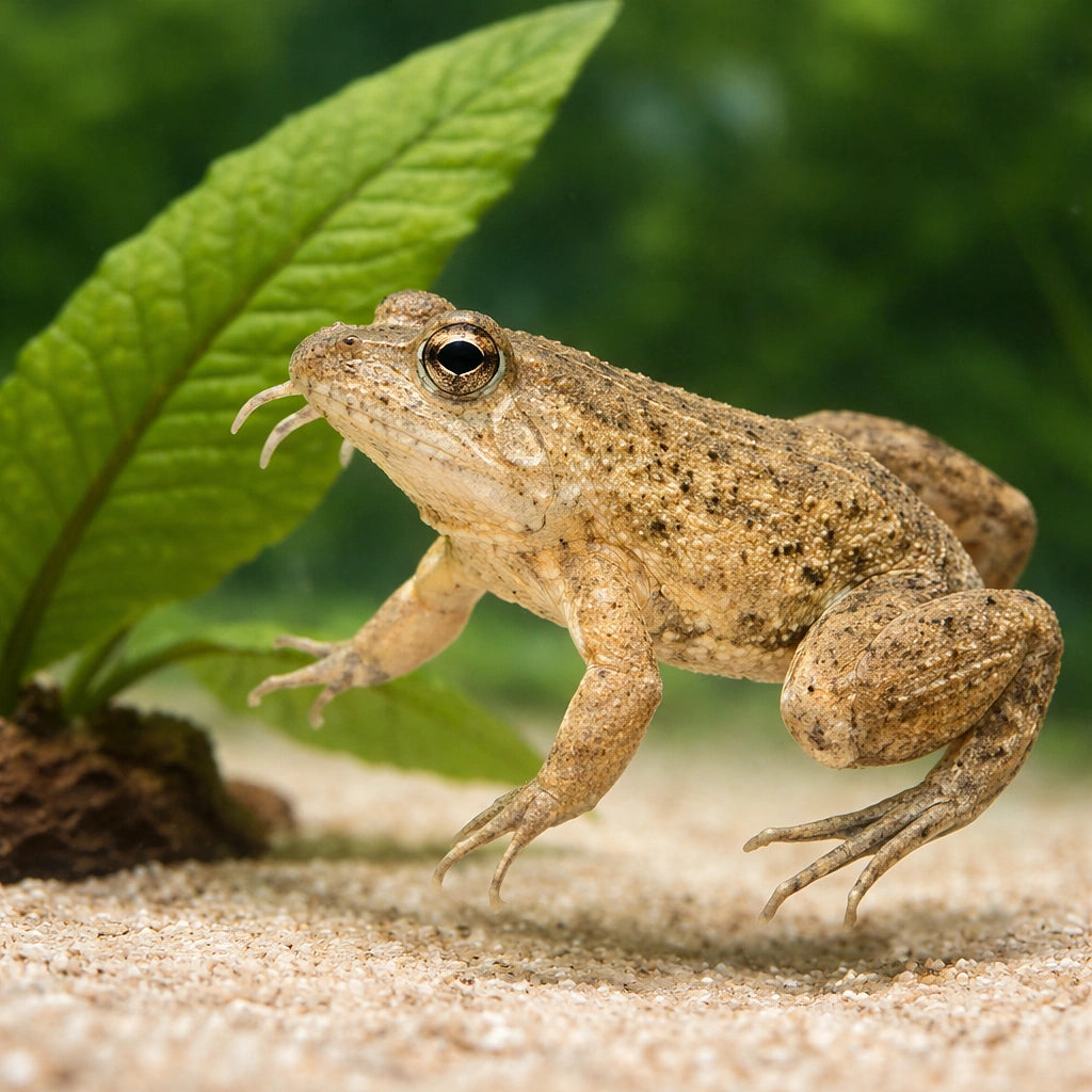 Green puddle frog — tropical fish for sale UK — AI scale plant view