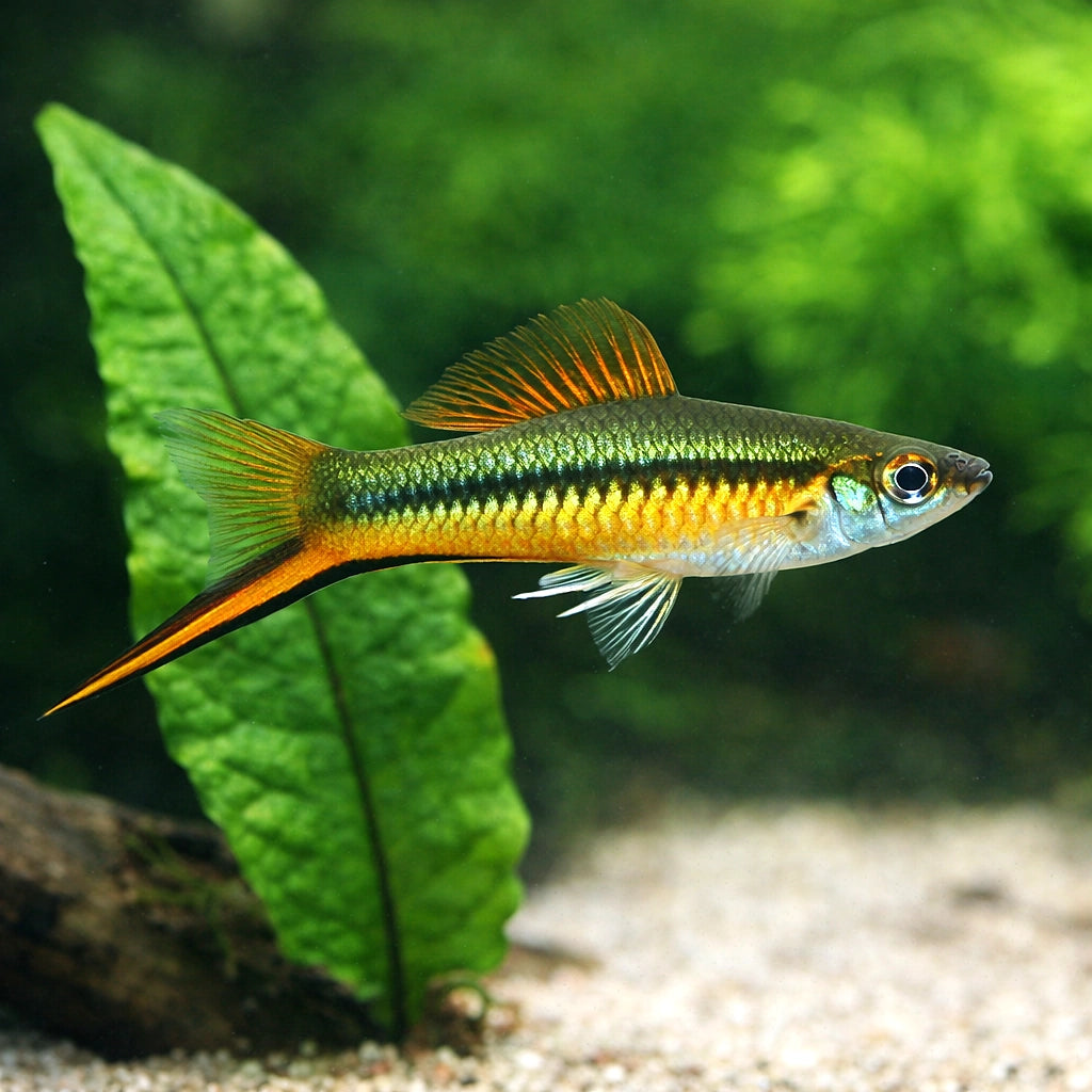 Green Swordtails — Swordtails for sale UK — AI scale plant view