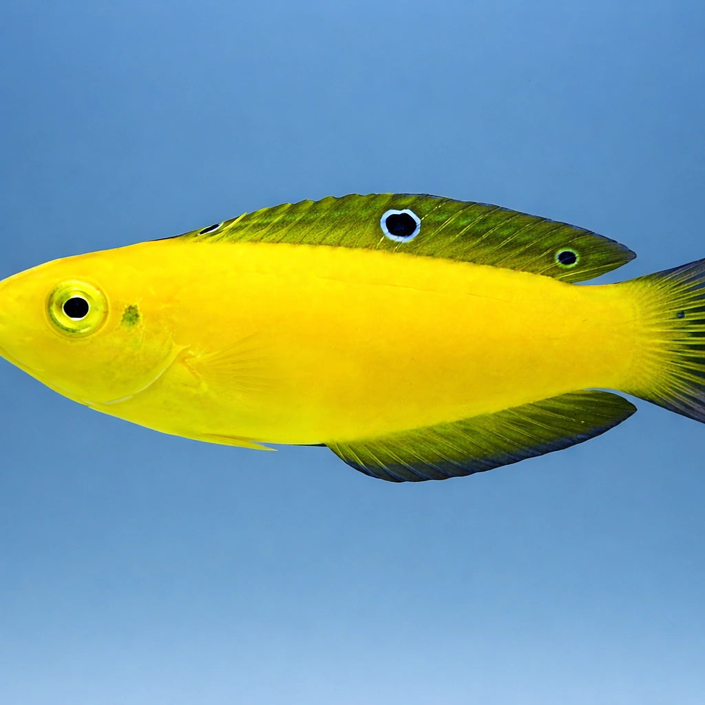 Halichoeres Chrysus - Vibrant Wrasse for UK Aquariums — tropical fish for sale UK — AI side clean view