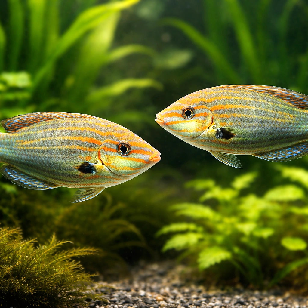 Halichoeres Melanurus - Vibrant Wrasse for UK Aquariums — tropical fish for sale UK — AI pair planted view