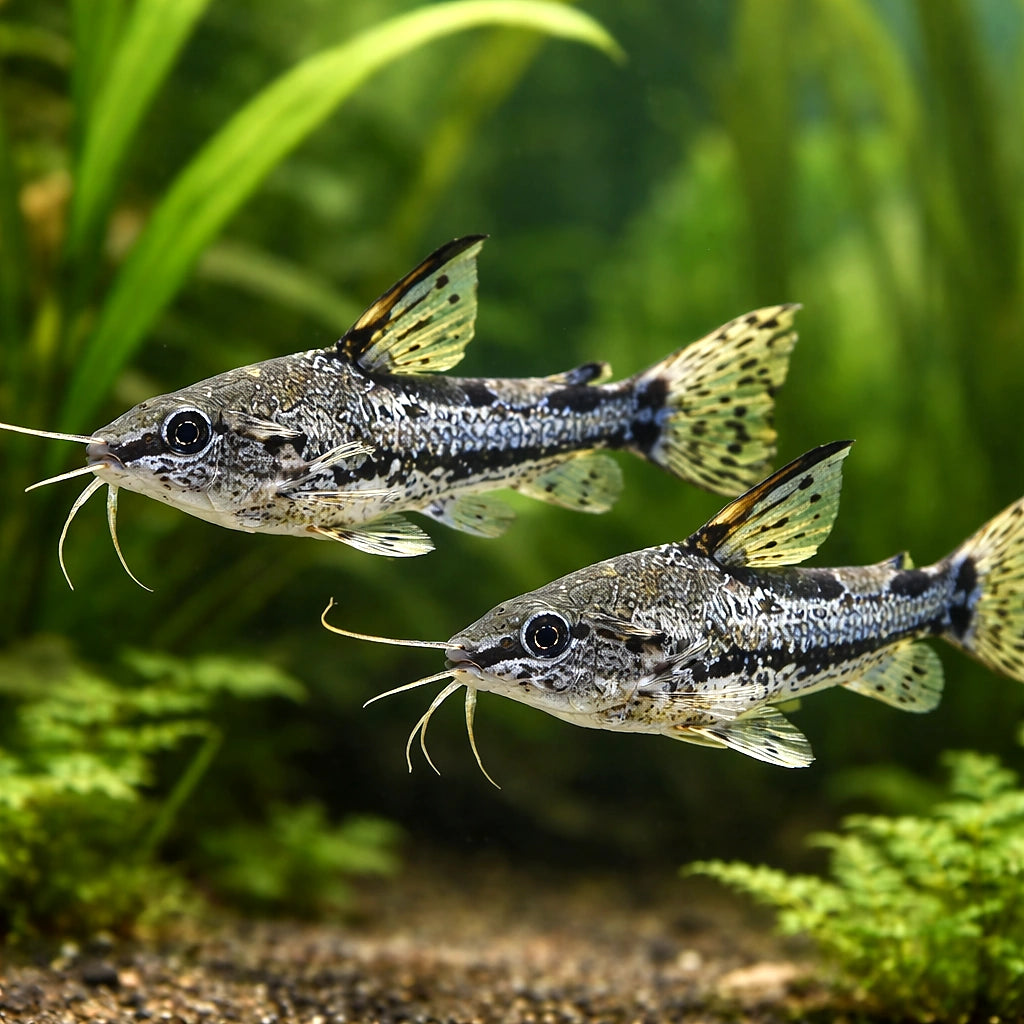 Hancock's Amblydoras, Flyin — tropical fish for sale UK — AI pair planted view
