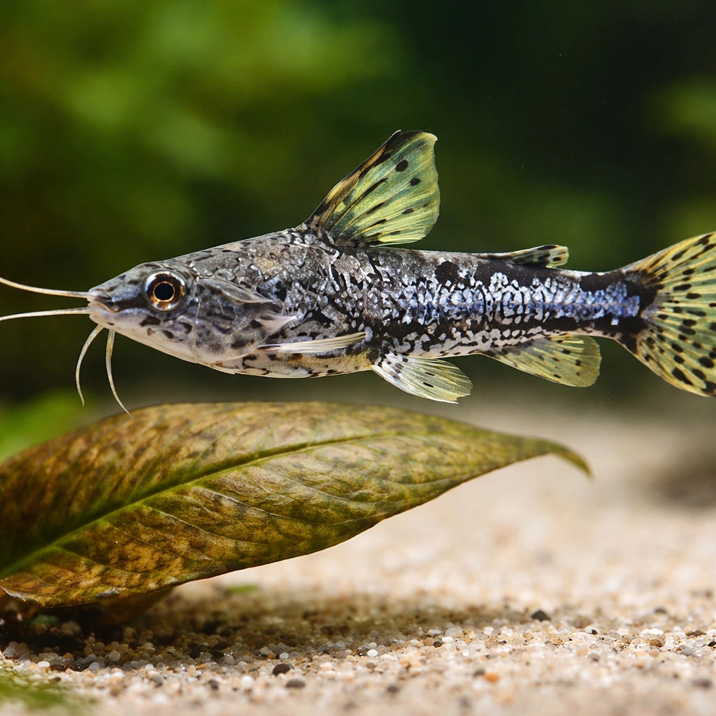Hancock's Amblydoras, Flyin — tropical fish for sale UK — AI scale plant view