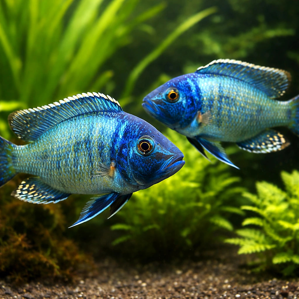 Haplochromis ovatus eastern 4 - — tropical fish for sale UK — AI pair planted view