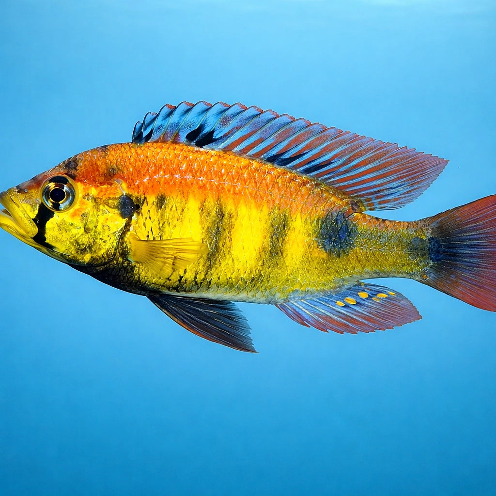 Haplochromis sp. yellow belly 3 - — tropical fish for sale UK — AI side clean view