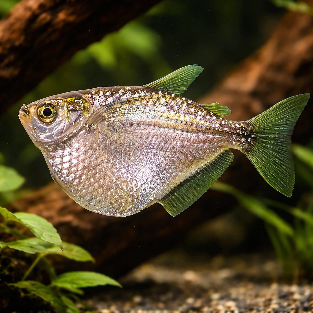 Hatchefish — tropical fish for sale UK — AI hero driftwood view