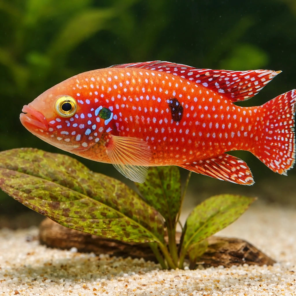 Hemichromis guttatus 3,5 - — tropical fish for sale UK — AI scale plant view