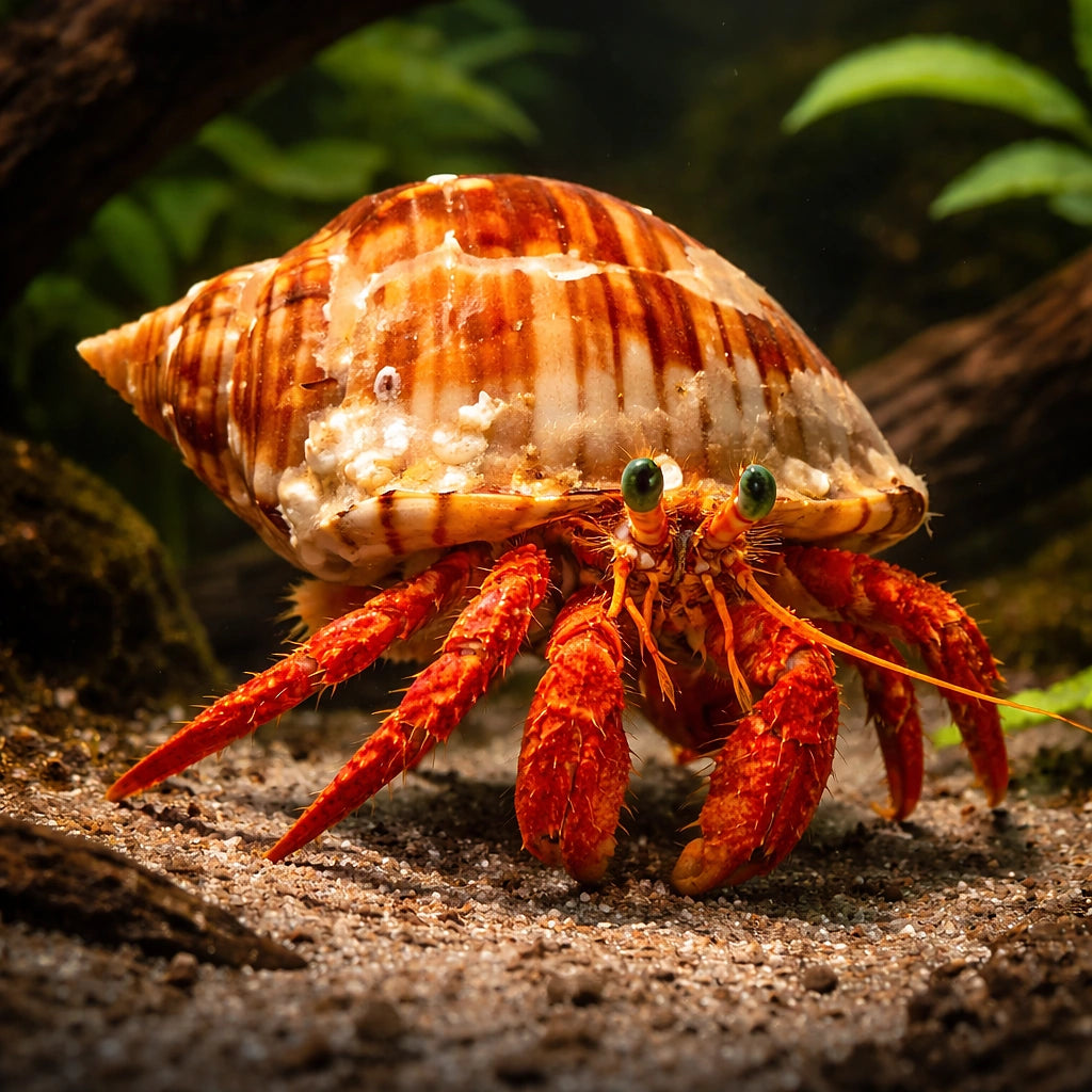 Hermit Crab — tropical fish for sale UK — AI hero driftwood view