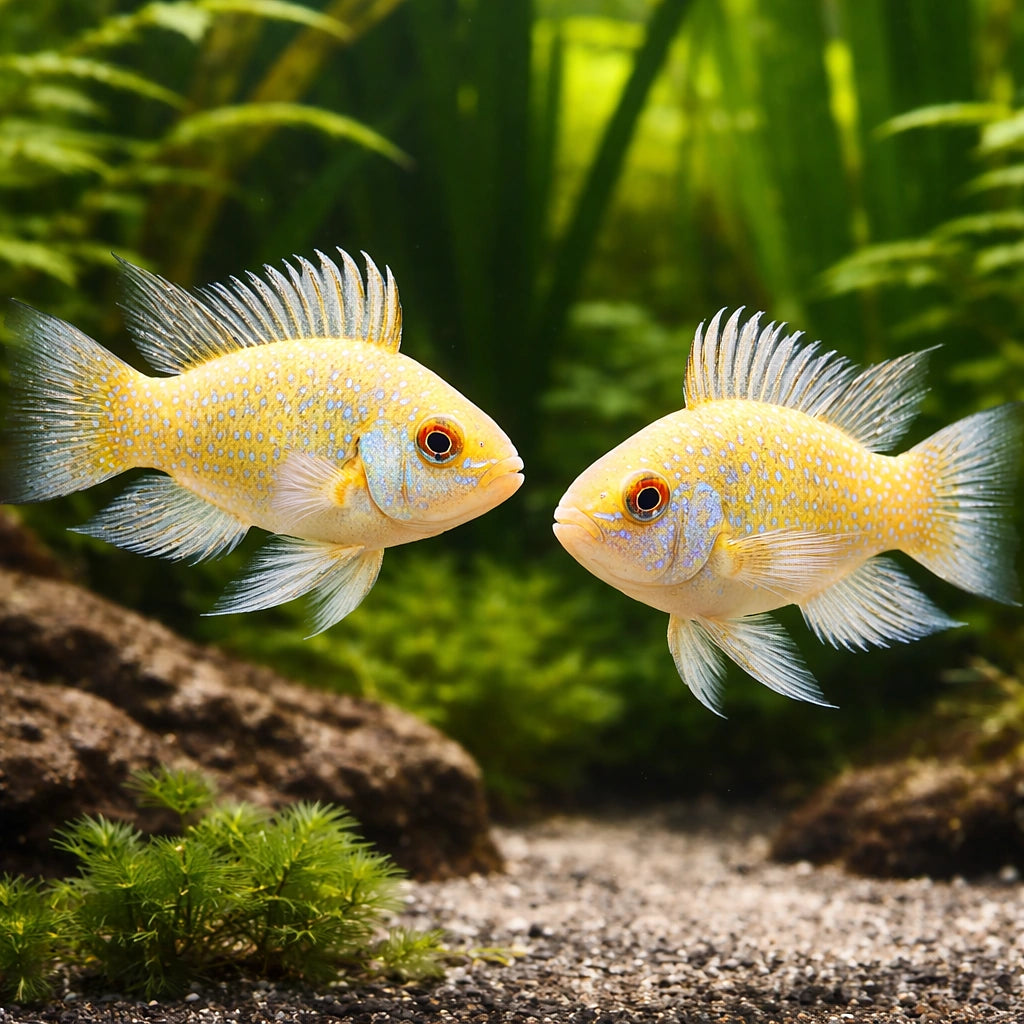 Heteractis malu Yellow Anemone M | 20 cm — AI pair planted view