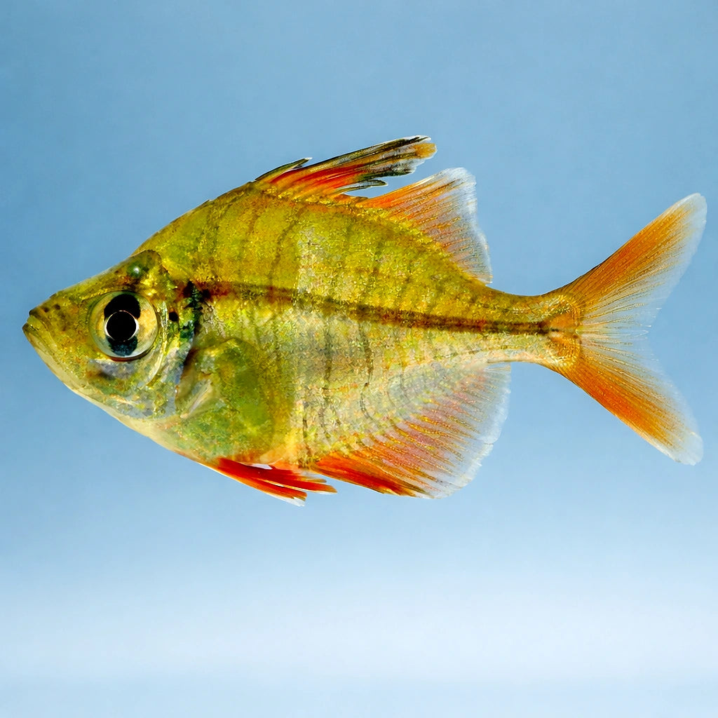 Highfin glassy perchlet — tropical fish for sale UK — AI side clean view