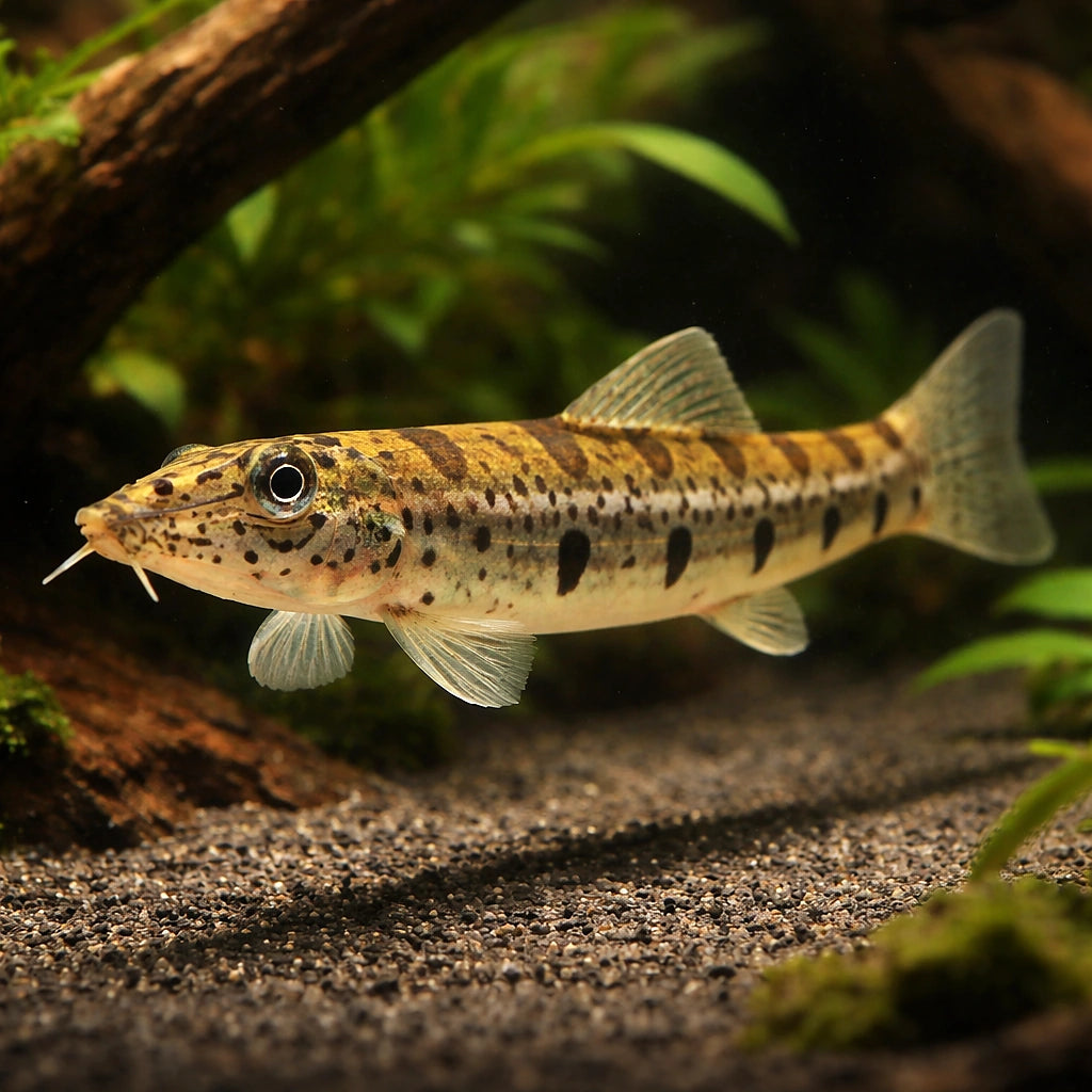Horseface loach — tropical fish for sale UK — AI hero driftwood view