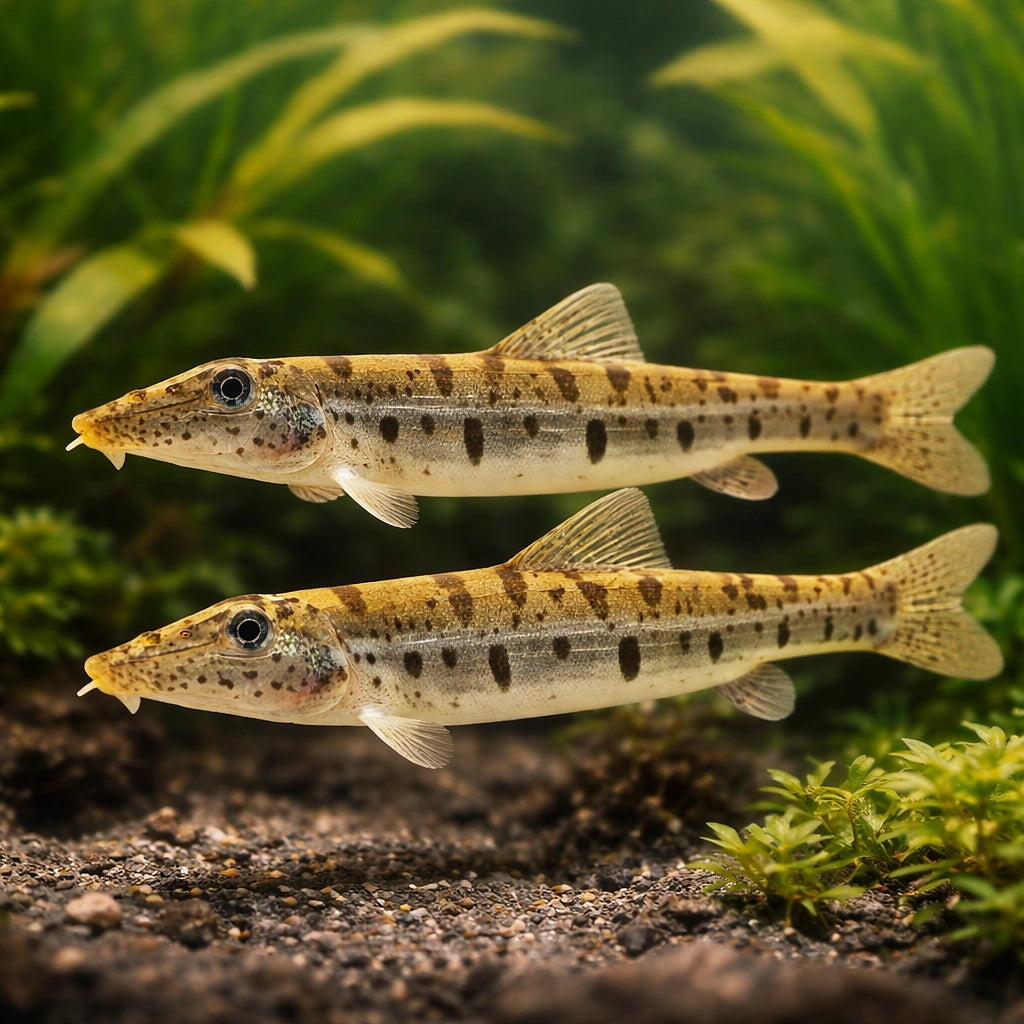 Horseface loach — tropical fish for sale UK — AI pair planted view