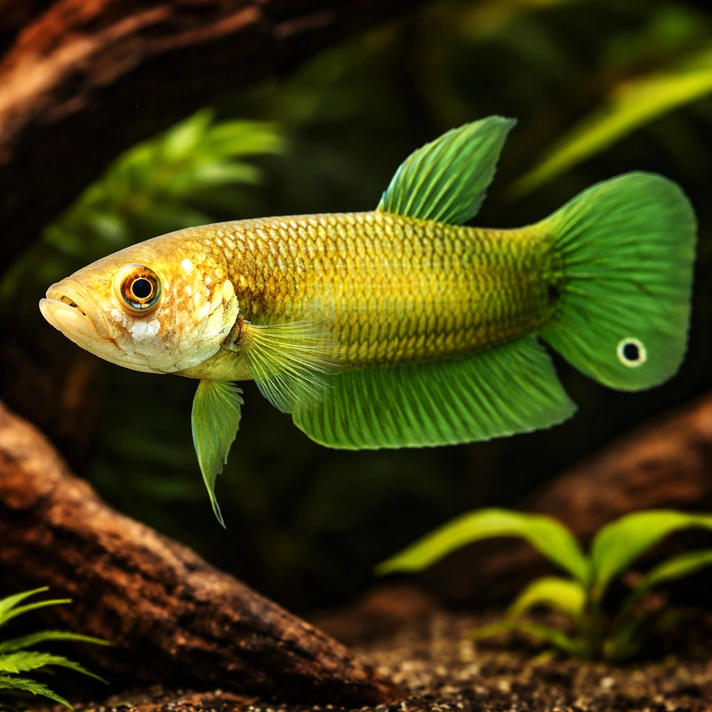 Howong Betta — tropical fish for sale UK — AI hero driftwood view