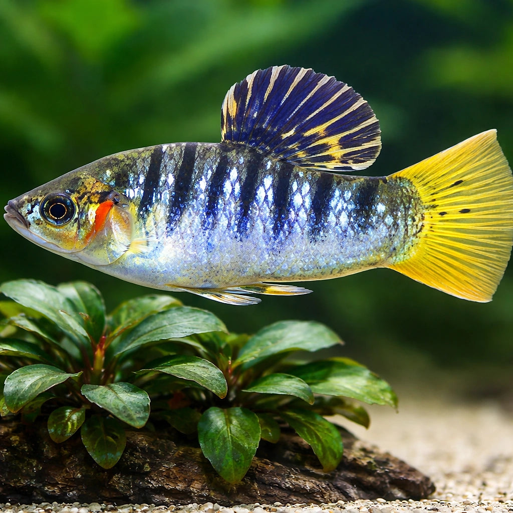 Humpbacked Limia+D2091 — tropical fish for sale UK — AI scale plant view