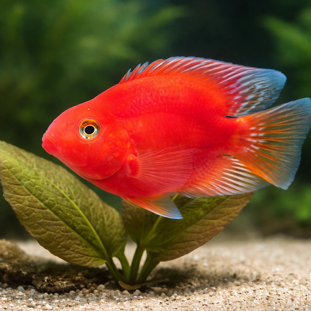 Hybrid blood parrot 4 - — tropical fish for sale UK — AI scale plant view