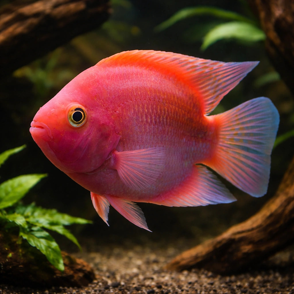 Hybrid king kong parrot 7 - — tropical fish for sale UK — AI hero driftwood view