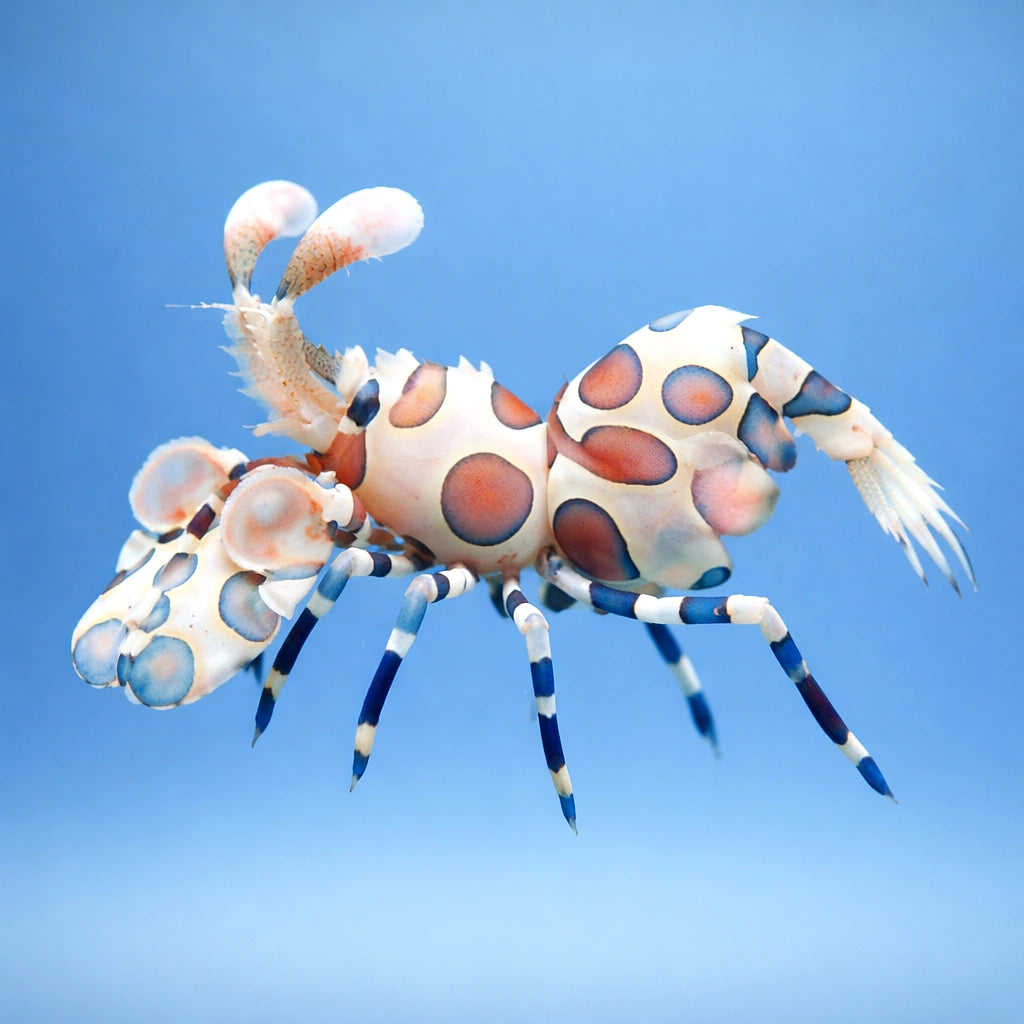 Hymenocera elegans Harlequin Shrimp M — tropical fish for sale UK — AI side clean view