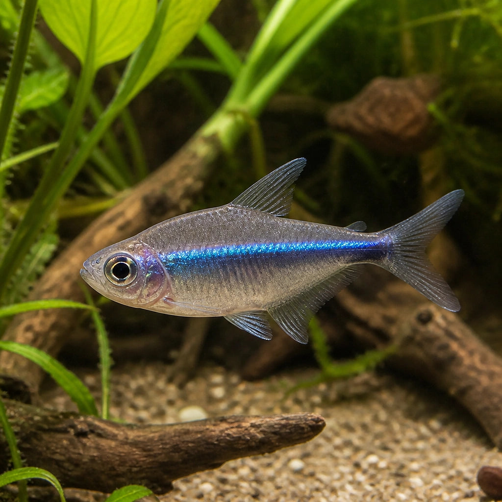 Hyphessobrycon cyanotaenia — tropical fish for sale UK — AI natural aquarium view