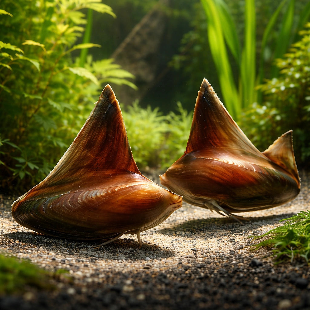 Hyriopsis Bialatus — Mussels and Clams for sale UK — AI pair planted view