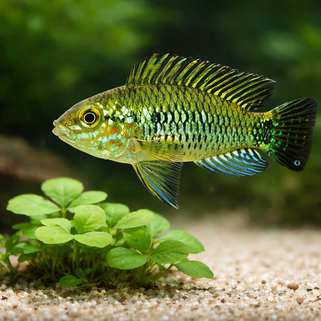 Iconspicua Dwarf Cichlid — tropical fish for sale UK — AI scale plant view