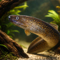 Indian mud moray — tropical fish for sale UK — AI hero driftwood view
