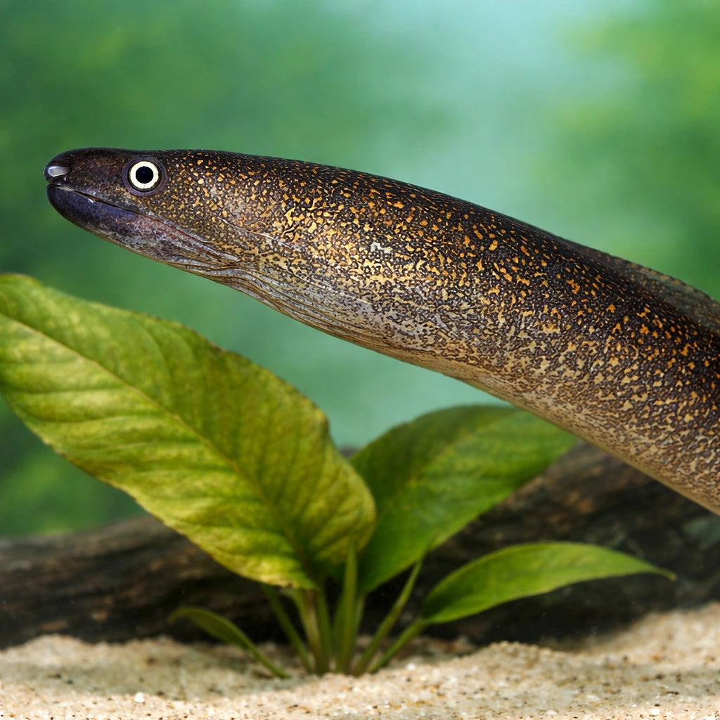 Indian mud moray — tropical fish for sale UK — AI scale plant view