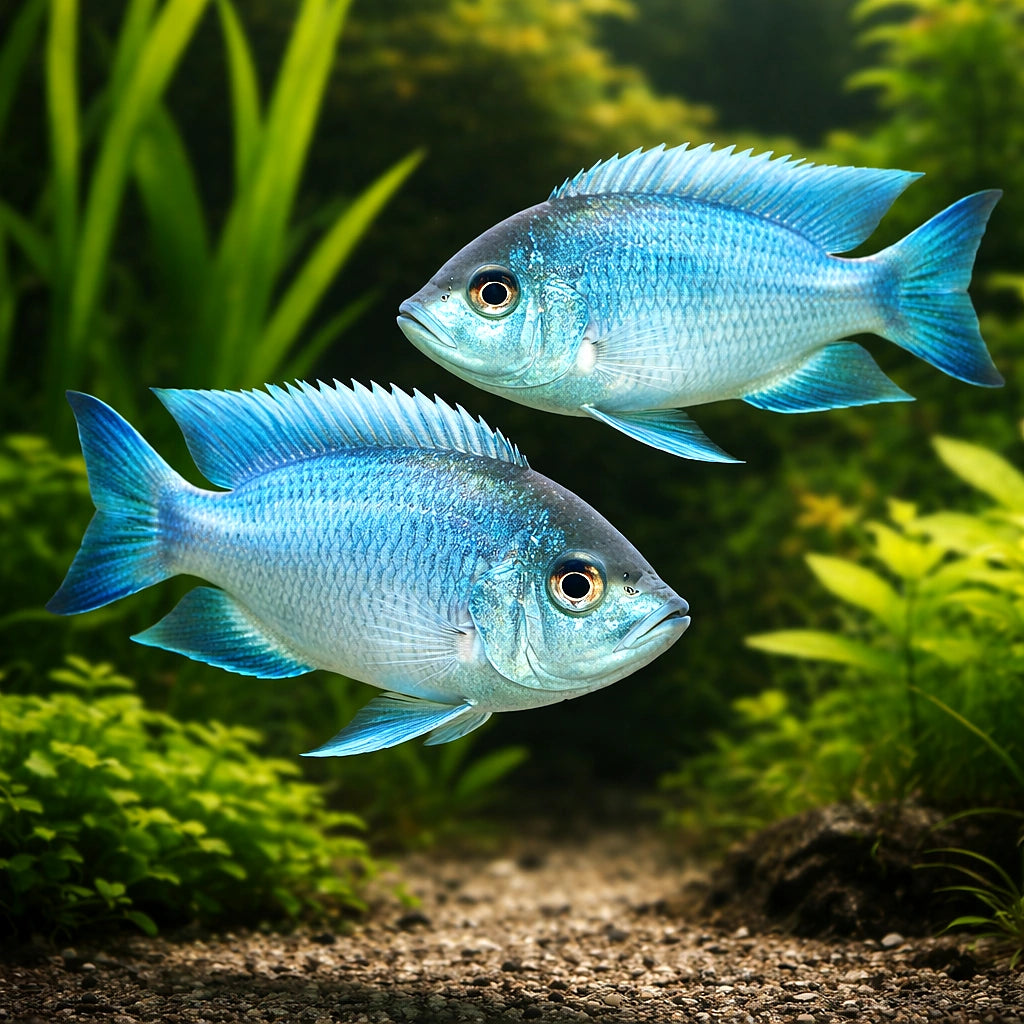 Ivory-Topped Hap — tropical fish for sale UK — AI pair planted view