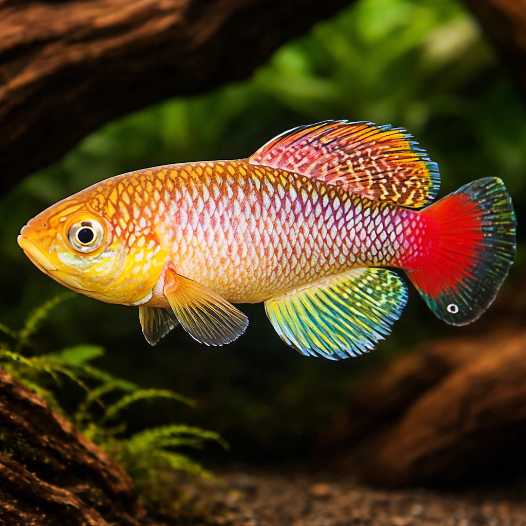 Jubb's Nothobranch, — tropical fish for sale UK — AI hero driftwood view