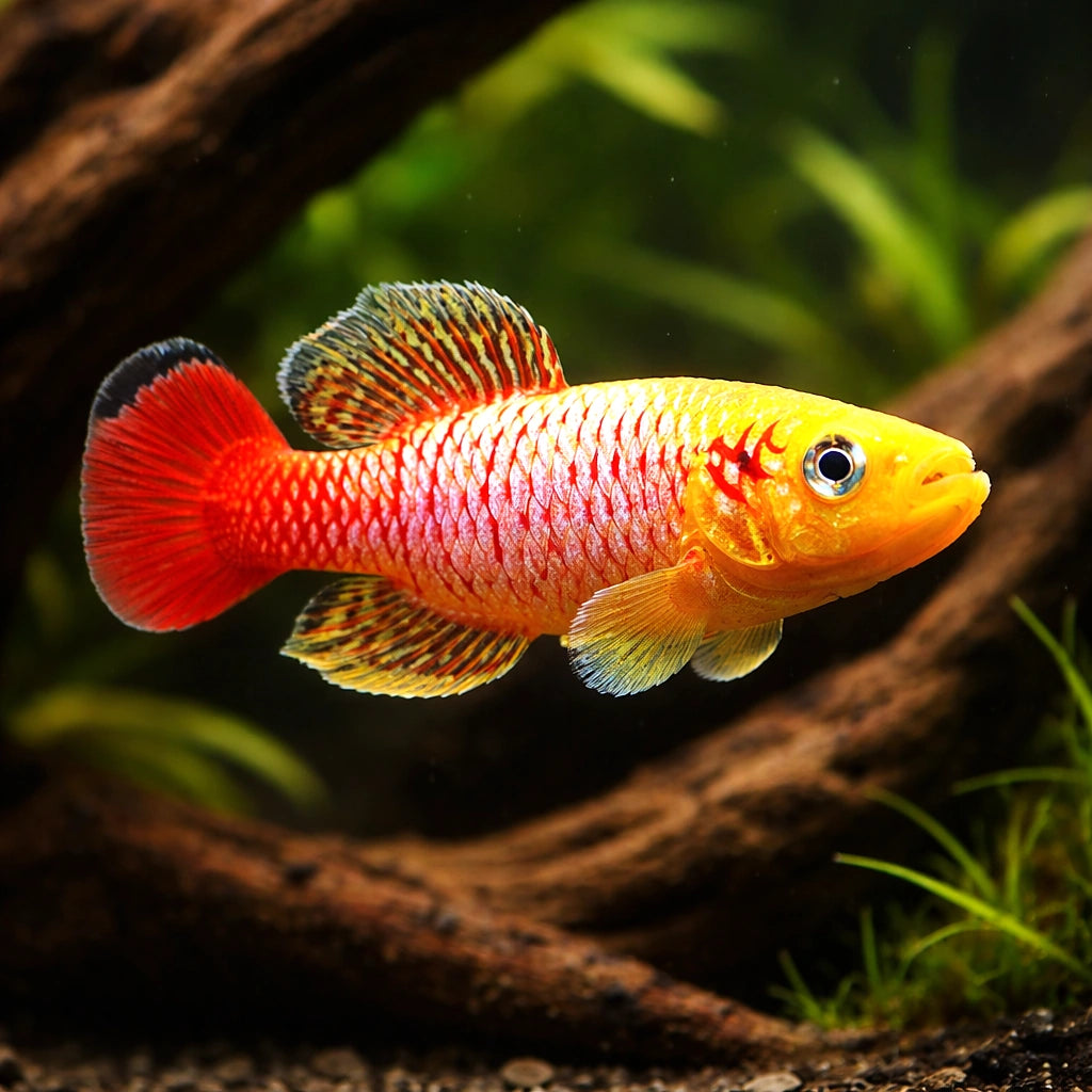Gunther's Nothobranch gold — Nothobranchius Guentheri Zanzibar Gold Killifish - UK — A striking Zanzibar Gold killifish with…