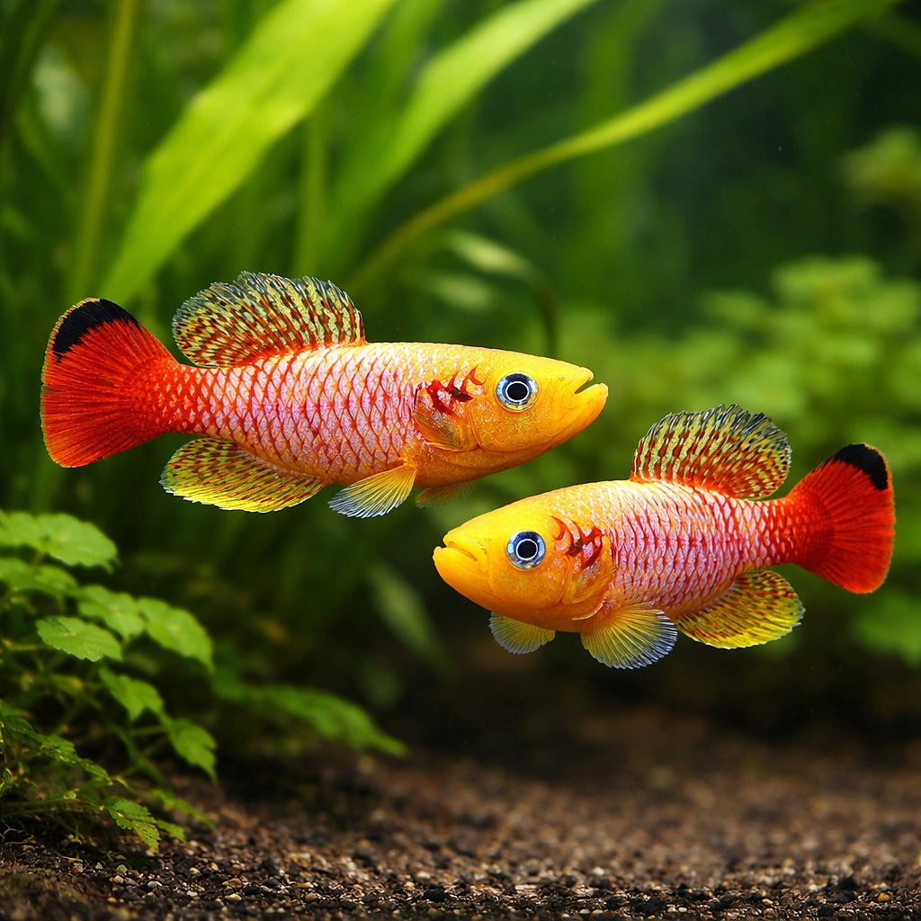 Gunther's Nothobranch gold — Nothobranchius Guentheri Zanzibar Gold Killifish - UK — A striking Zanzibar Gold killifish with…