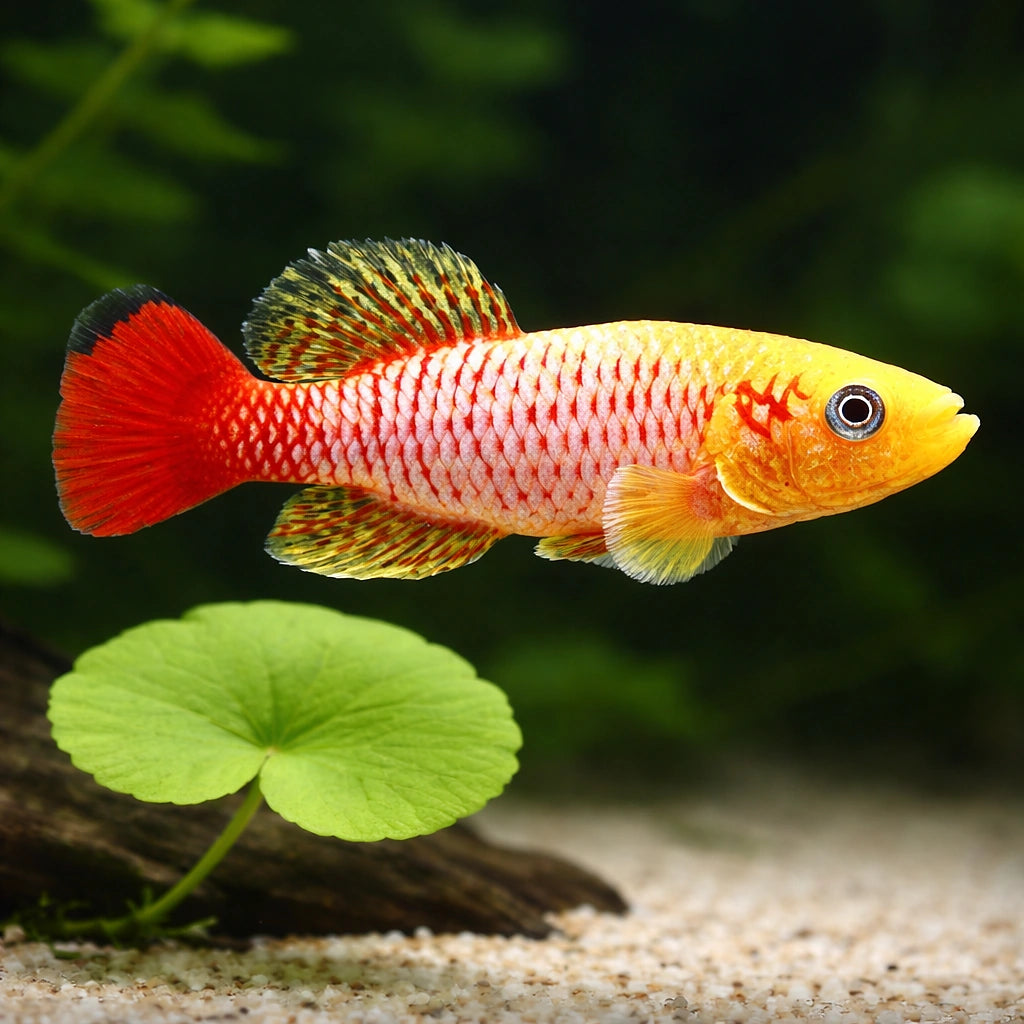 Gunther's Nothobranch gold — Nothobranchius Guentheri Zanzibar Gold Killifish - UK — A striking Zanzibar Gold killifish with…