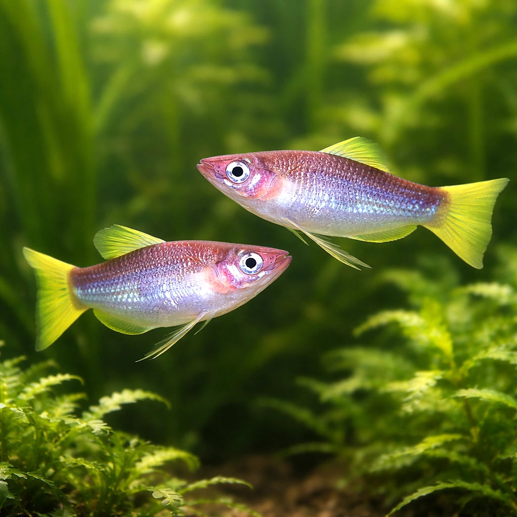 Knife Livebearer — tropical fish for sale UK — AI pair planted view