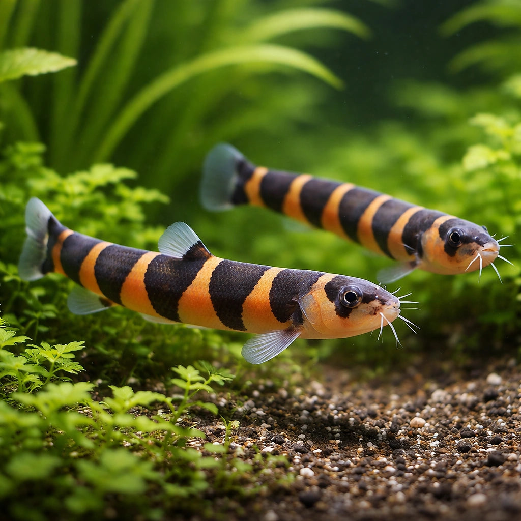 KUHLI LOACH — Loach &amp; Algae Eater for sale UK — AI pair planted view