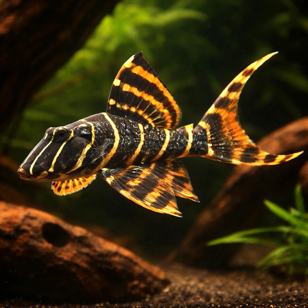 L 204 Panaque sp. 4 - — tropical fish for sale UK — AI hero driftwood view