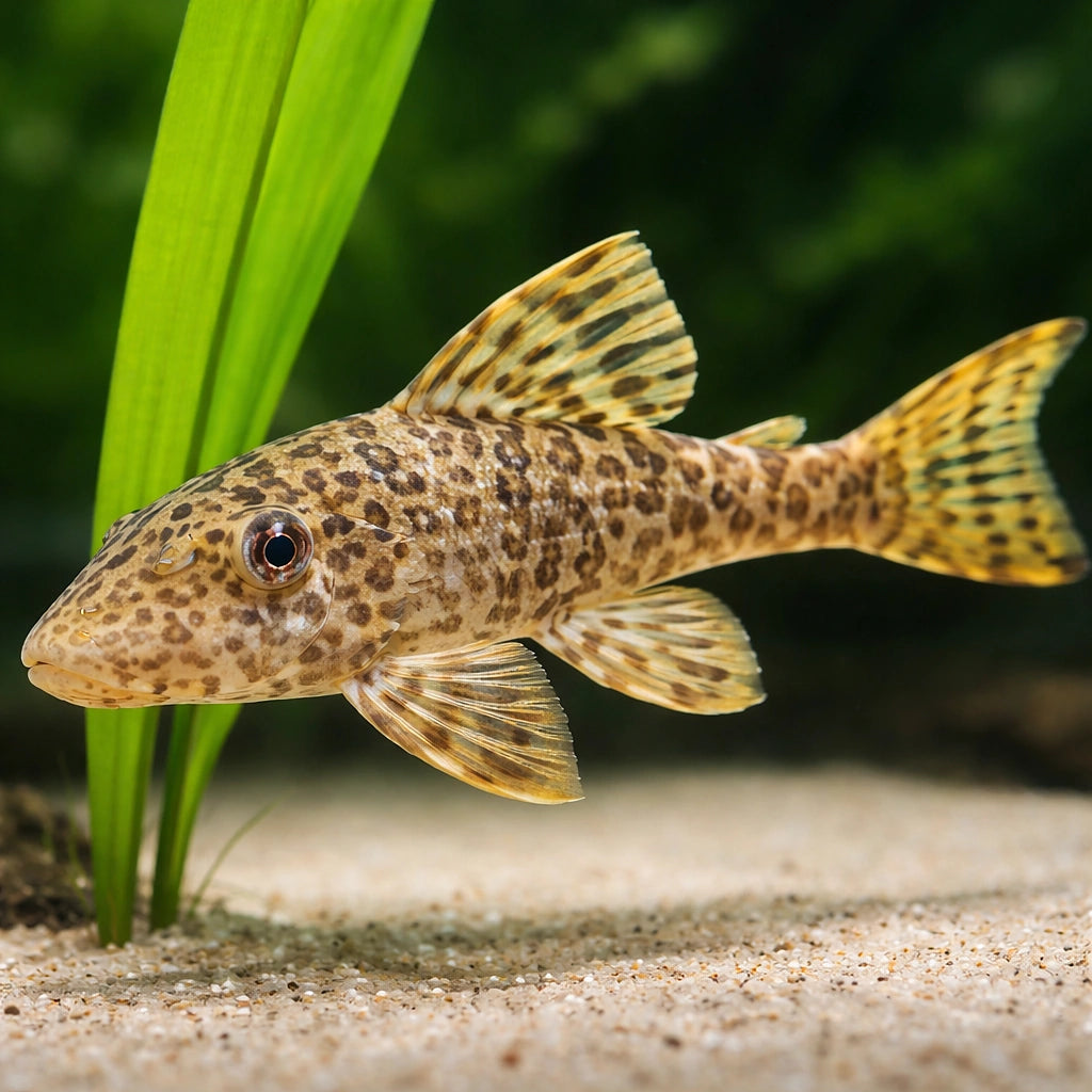 L006 Peckoltia oligospila 8 - — tropical fish for sale UK — AI scale plant view