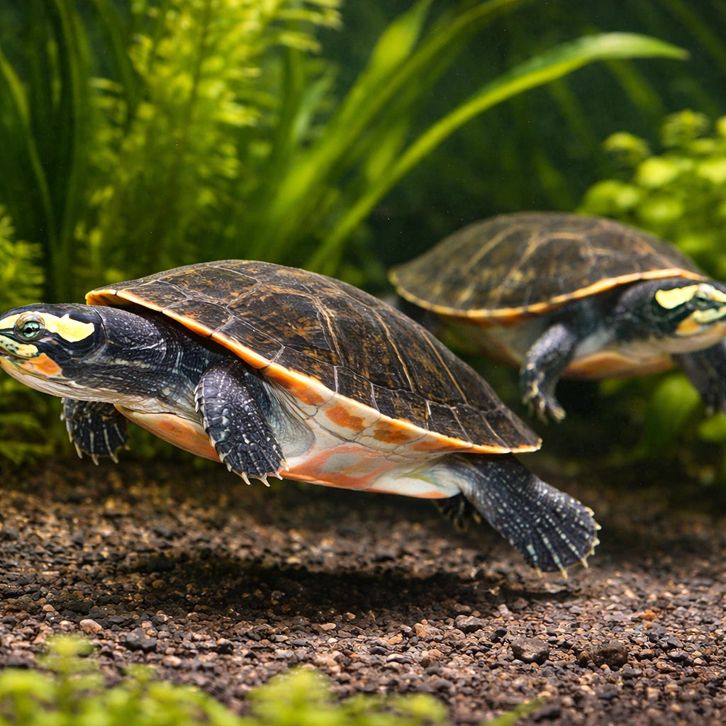 L014 Scobiancistrus aureatus 4 - — tropical fish for sale UK — AI pair planted view