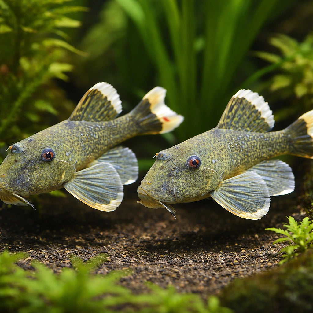L047 Parancistrus sp. magnum — tropical fish for sale UK — AI pair planted view