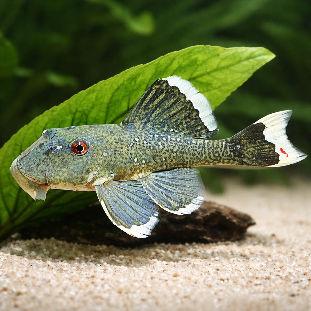 L047 Parancistrus sp. magnum — tropical fish for sale UK — AI scale plant view