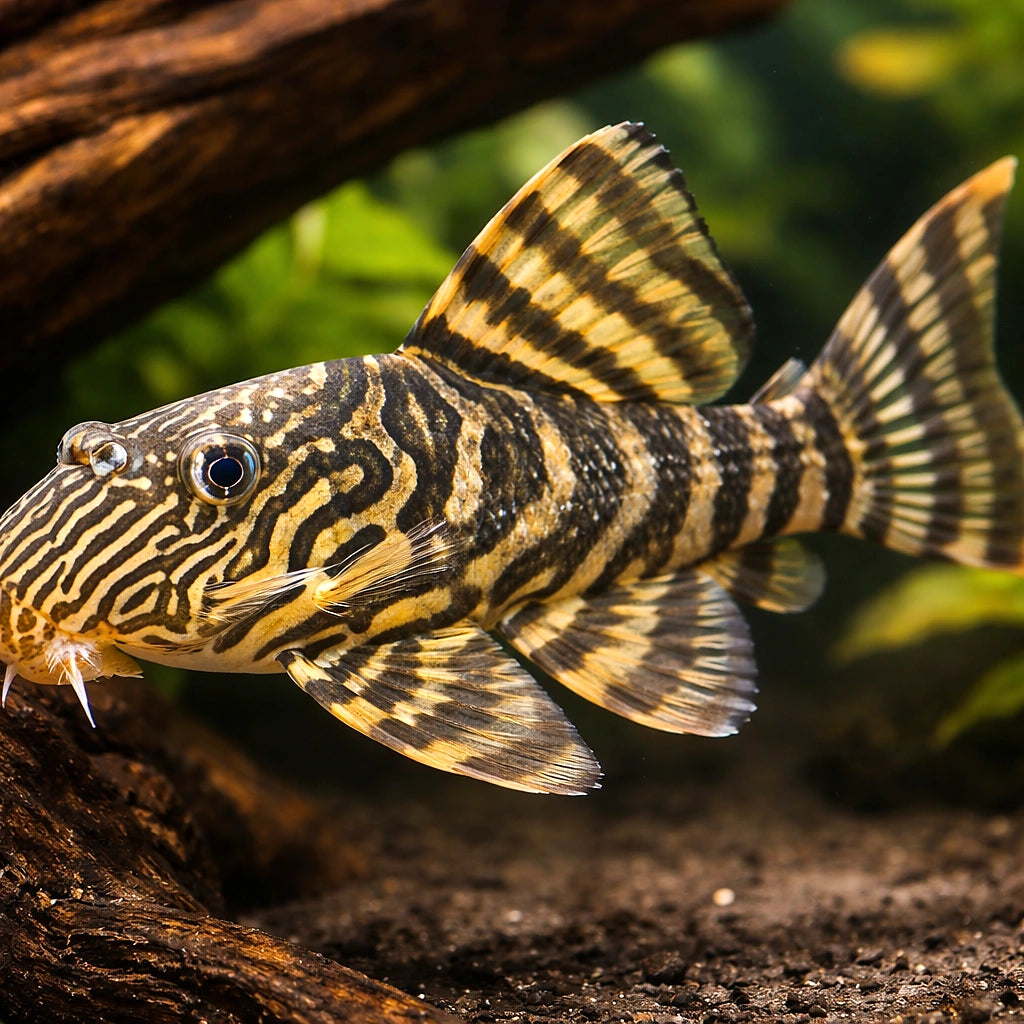 L074 Leporacanthicus galaxis 12 - — tropical fish for sale UK — AI hero driftwood view