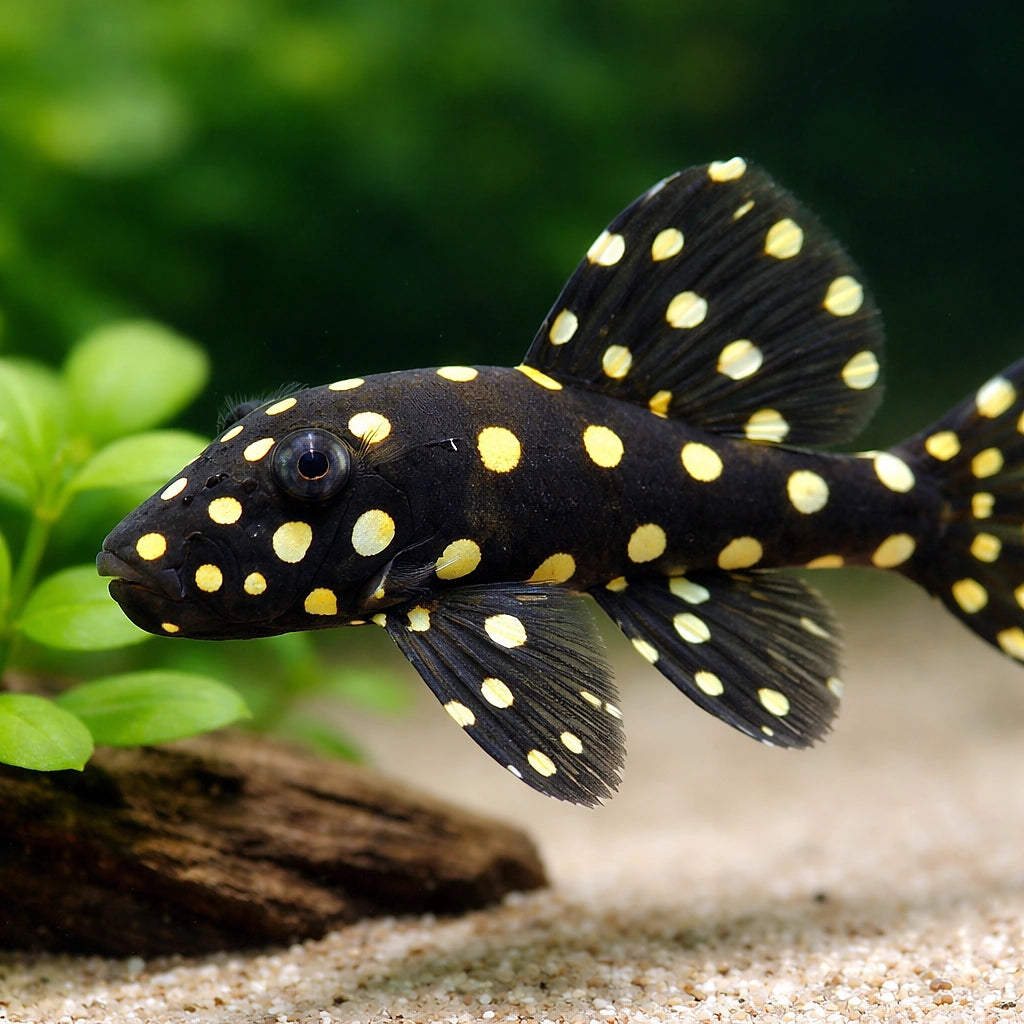 L142 Baryancistrus sp. tocantins snow ball 6 - — tropical fish for sale UK — AI scale plant view