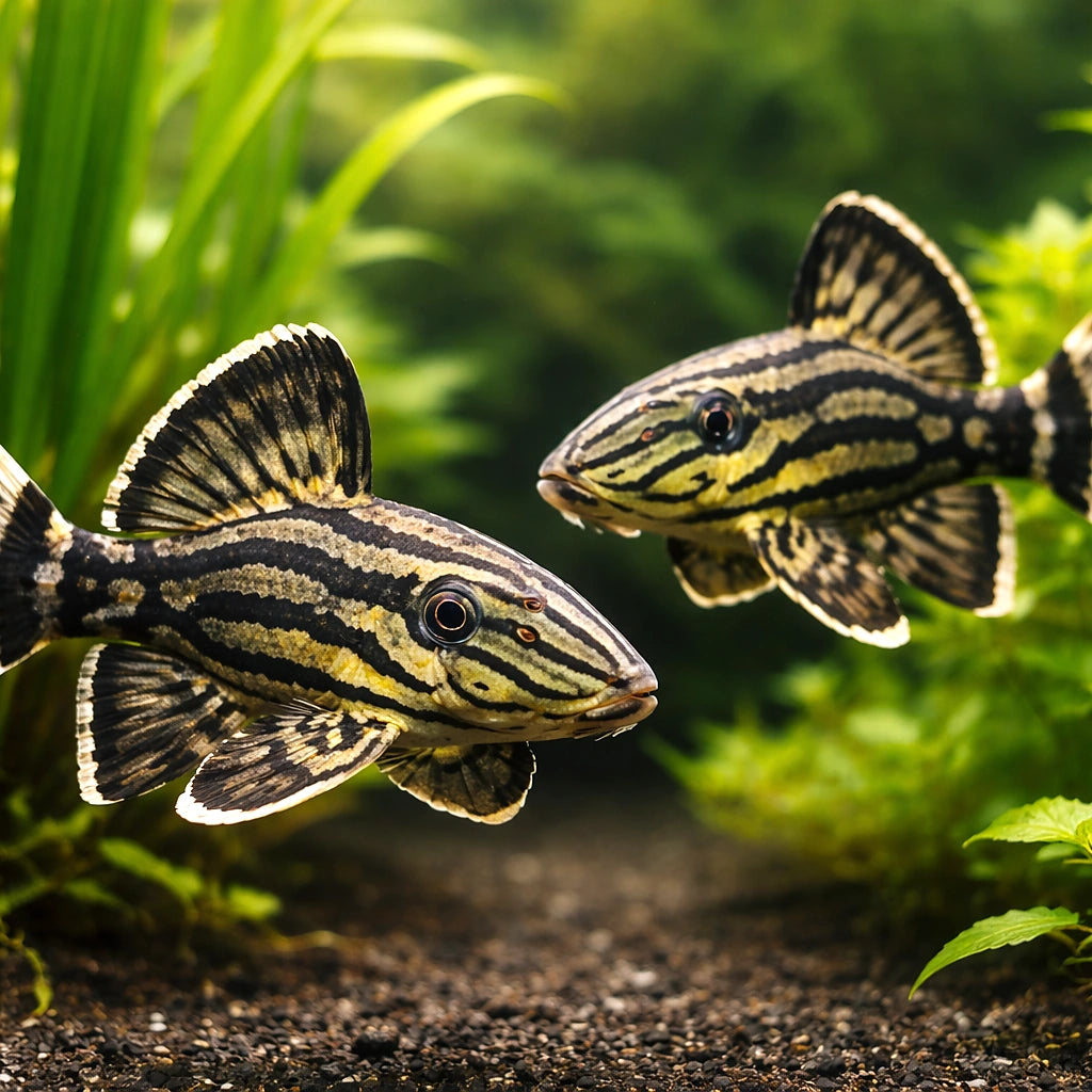 L191 Panaque cf. suttonorum 4 - — tropical fish for sale UK — AI pair planted view