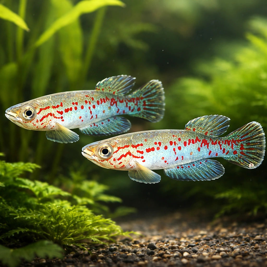 Labarre's Aphyosemion — tropical fish for sale UK — AI pair planted view