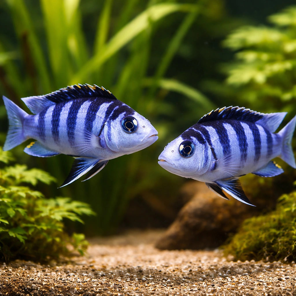 Labidochromis chisumulae 3 - — tropical fish for sale UK — AI pair planted view