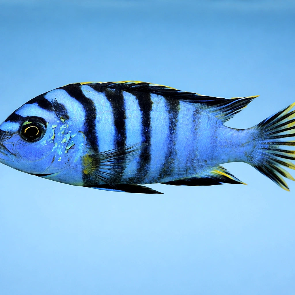 Labidochromis lundu blue 4 - — tropical fish for sale UK — AI side clean view