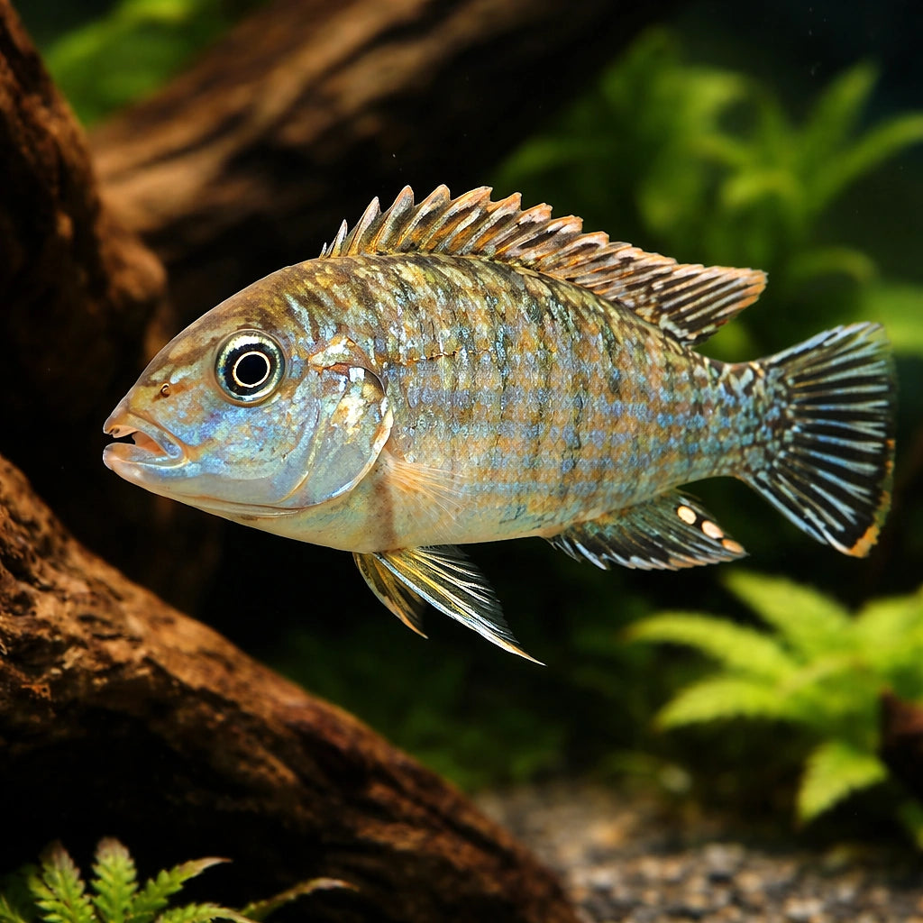 Labidochromis textilis 4 - — tropical fish for sale UK — AI hero driftwood view