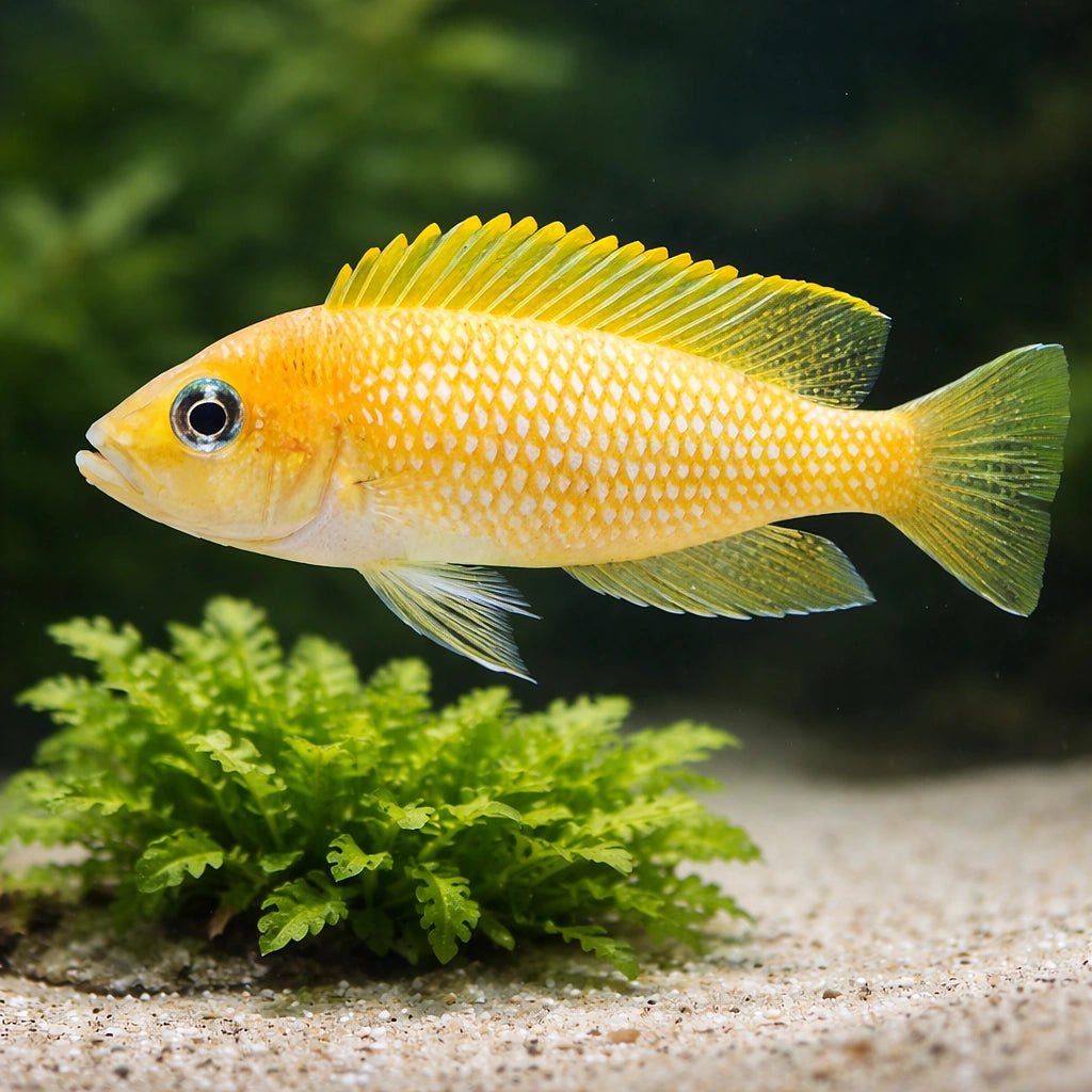 Lamprologus caudopunkt. orange 4 - — tropical fish for sale UK — AI scale plant view