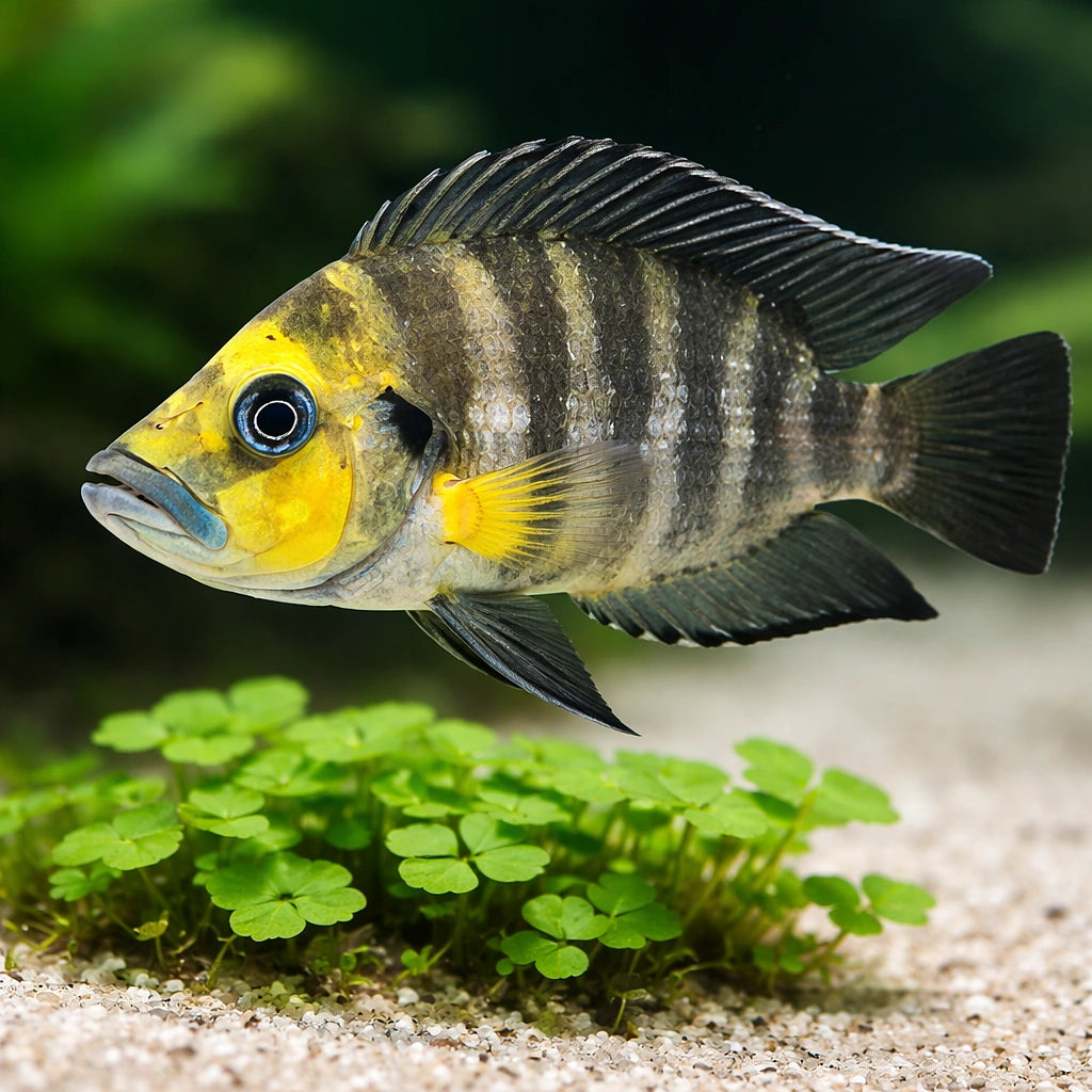 Lamprologus comp. goldhead 3 - — tropical fish for sale UK — AI scale plant view
