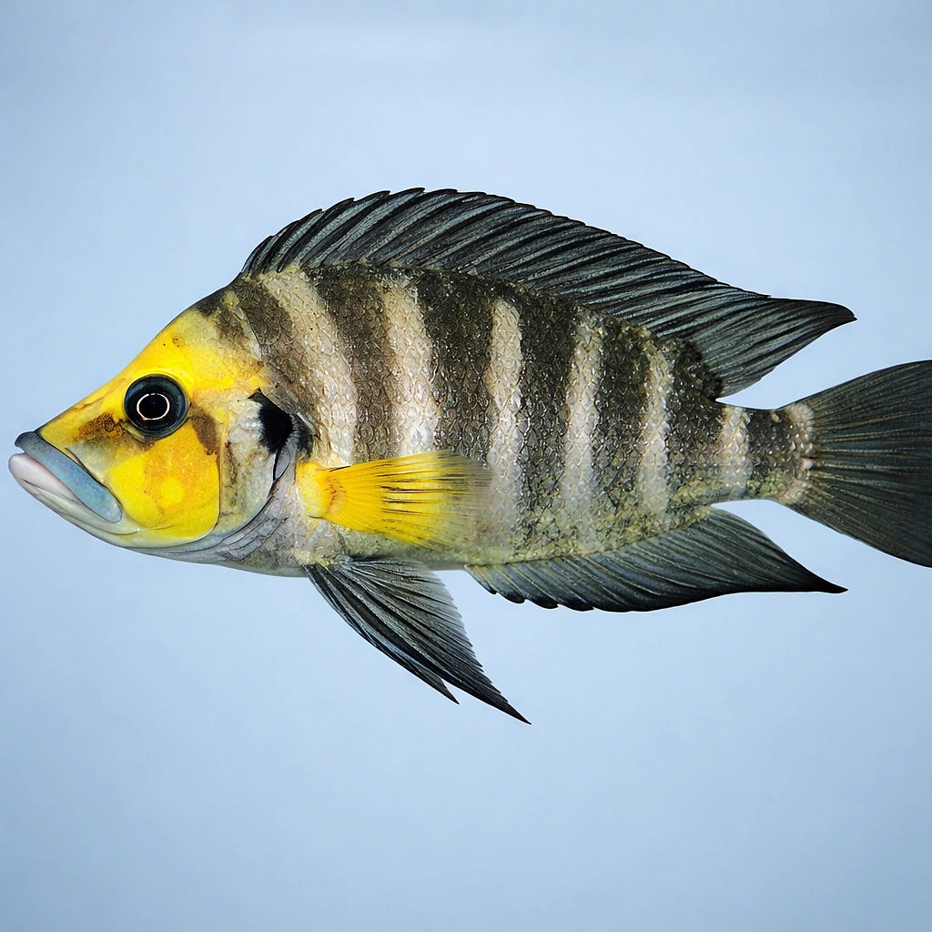 Lamprologus comp. goldhead 3 - — tropical fish for sale UK — AI side clean view