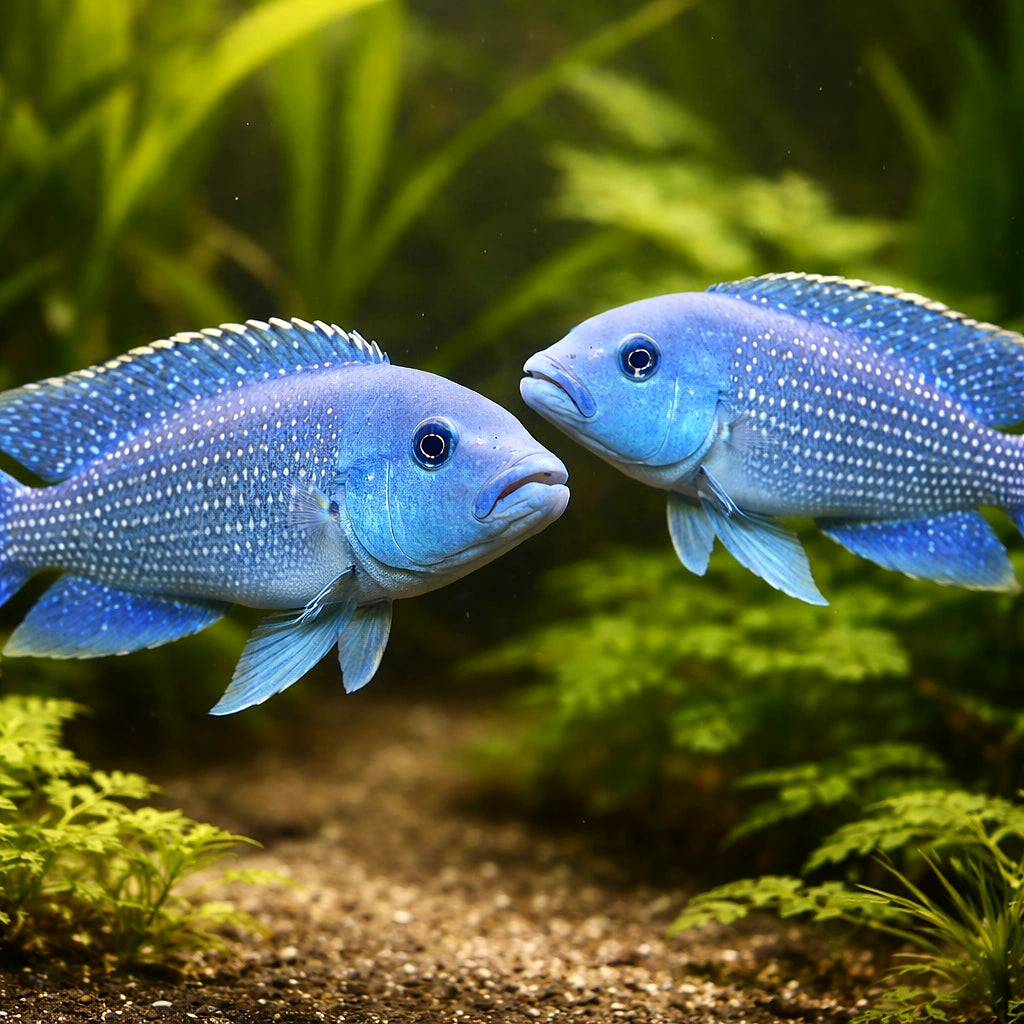 Lamprologus congoensis 3,5 - — tropical fish for sale UK — AI pair planted view